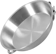 Alipis Compact Stainless Steel Egg Frying Pan with Folding Handle Portable Breakfast Pan for Camping Quick Heating Safe Scald Design Egg Cooking