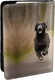 [GaxfjRu] Black Dog Print Leather Passport Holder Covers Case, Waterproof Travel Wallet Passport Holder for Women Men, Black, One Size