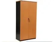 LOGAN STORAGE UNIT 900mm W x 450mm D x 1800mm H Beech & Ironstone