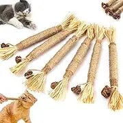 Nylatails Silvervine Dental Stick,Silvervine Sticks for Cats,Catmint Silvervine Blend Sticks, Nylatails Natural Silvervine Dental Sticks Cat Toys, Kitty Toys for Indoor Cats (5pcs)