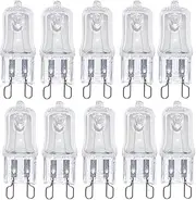 G9 230 V 20 W Halogen Light Bulb HaloPin Clear Replacement for Beam Angle Warm White 2700 K Pack of 10