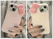 TPU Cute 3D Bowknot Soft Silicone Phone Case For iPhone 15 14 13 12 11 Pro Max