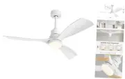 Ceiling Fan with Lights Remote Control Ceiling Fans 3 Color 52 Inch White