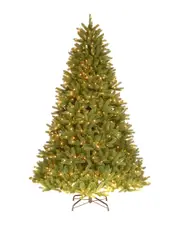 National Tree Company 7.5ft Feel Real Grande Fir Medium Hinged Tree with Lights