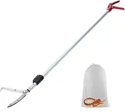 Yomyray 60 Inch Extendable Snake Tong Reptile Grabber Rattle Snake Catcher Wide Jaw Handling Tool with Lock and Comfortable Grip(Include Bag)