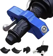 Windance Motorcycle Anti Theft Lock,Heavy Duty Front Brake Lock,Throttle Grip Clutch Brake Lever Handlebar Protection (Blue, M)