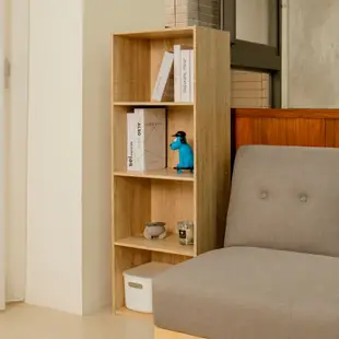 【H&R安室家】玩色木質四層櫃/書櫃/ 胡桃木色