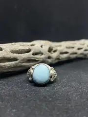 Native American Navajo Golden Hill Turquoise￼ ￼Sterling Silver Ring Size ￼7