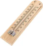 PartyKindom Wine Cellar Thermometer Outdoor Thermometer Door Indoor Temperature Indicator Bedroom Temperature Tester Temperature Gauge for Outside Indoor Temperature Tester Wooden Light Brown