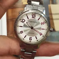 在飛比找蝦皮購物優惠-*二手 CAMONDE白底手錶-K2050L 防水石英女錶 