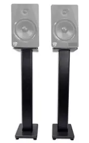 (2) Rockville RHT28 28" Performance Studio Monitor Speaker Stands+Isolation Pads
