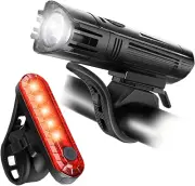 Apremont Ultra Bright USB Rechargeable Battery Bike Light Set - Powerful Bicycle
