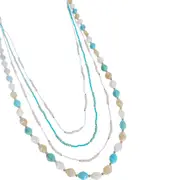 LVD Necklace w/ Stone Beads Home Jewellery Decoration Accessory 76cm Delphine