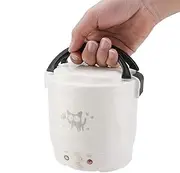 Car Electric Rice Cooker,12V 100W 1L Electric Portable Multifunctional Rice Cooker Food Steamer for Cars(White)