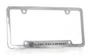 Buick LaCrosse Chrome Plated Metal Bottom Engraved License Plate Frame Holder