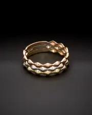 14K Italian Gold Tri-Tone Ring