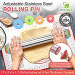 [BAKING ESSENTIAL] ADJUSTABLE STAINLESS STEEL ROLLING PIN DO