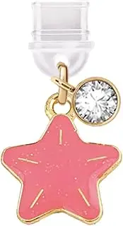 ELISE & FONDA TP655 Type-C Charging Port Anti Dust Plug Little Sea Star Cell Phone Charm for iPhone 15/16/Samsung/OnePlus/Xiaomi/oppo Android Phones (Pink)