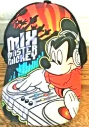 Kid's Disney Mickey Mouse Mix Master Screen Print Snapback Baseball Cap-New!