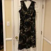 Terra & Sky Women's Size 2X Black Bias Cut Slip-On Dress New With Tags