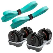 NonZero Gravity PowerDyne 80lbs Adjustable Dumbbell Set & 35lb Resistance Bands