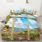 Brown Subtitle 3D Printing Duvet Quilt Doona Covers Pillow Case Bedding Sets