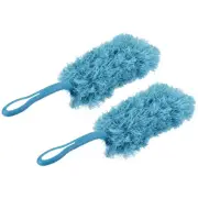 2Pcs Microfiber Duster Reusable Feather Duster Blue