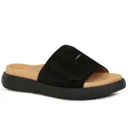 Gabor Adios Womens Sandals Black Suede 6 Uk/39 Eu
