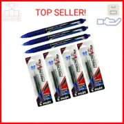 Pilot Precise V5 Rt, 3 Pens 26063 with 4 Packs of Refills, Blue Ink, 0.5mm XF