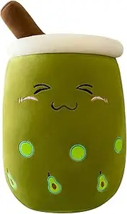 13.8 inches Boba Plush Stuffed Bubble Tea Plush Pillow Soft Cute Pearl Milk Tea Hug Pillow (Green)