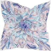 [sanluoli] Boho Purple Blooms Mystery square silk scarf pashmina silky head wrap for women for neck bufandas para mujer elegantes, Boho Purple Blooms Mystery
