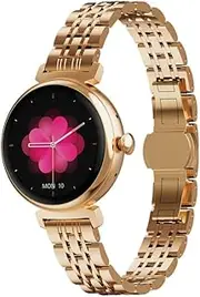 Smart Watch for Women(Answer/Make Call), Alexa Built-in 1.7" Touch Screen Fitness Watch with SpO2 Heart Rate Sleep Monitor 60 Sports IP68 Waterproof Step Counter Ladies Smartwatch for ladies (gold)