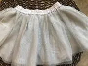 Gymboree Silver Sparkly Tulle Layered Girls 2T Holiday Party Elastic Skirt