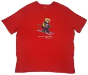Polo Ralph Lauren Big & Tall Red Ski Teddy Bear Tee Brand New Size 3XLT