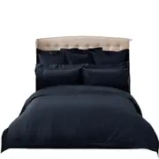 Midnight Blue Striped 1000TC Duvet Doona Cover Set Various Size