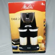 Melitta Take 2 Dual Stainless Steel Travel Mug Coffee Maker ME2TMB New Open Box
