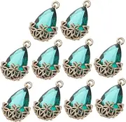 [GLSTOY] Crystal Charms Diy Jewelry Making Pendants Water Drop Earrings Pendant Set