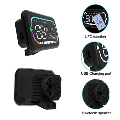 E-bike 24V/36V/48V NFC Colour Display Power Speed Meter with Bluetooth Speaker