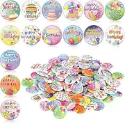 Nezyo 120 Pieces Mini Birthday Button Pins Bulk 1.18'' Squad Badge Positive Encouraging Pins for Boys and Girls Teens Adults Workers Birthday Party Supplies,15 Styles
