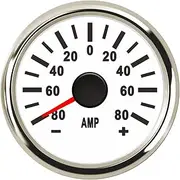 ACAECMGGFP 52mm 2'' Motorcycle Ammeters ±80A/150A Waterproof Car Boat Amperemeters Current Meter Gauge with Sender Red Backlight 9-32V Voltmeter(WS 80A)