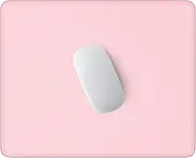 Hsurbtra Mouse Pad, Premium-Textured Square Mousepad 10.2 x 8.3 Inch, Stitched Edge Anti-Slip Waterproof Rubber Pretty Cute Computer Mat for Office Gaming Laptop Women Kids Pink