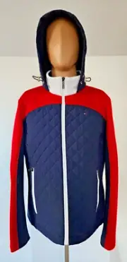 Tommy Hilfiger Softshell Quilted Hooded Full Zip Multicolor Jacket X Large