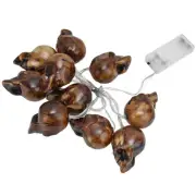 LED Skull String Light 10LED Horrible Lifelike Battery Powered Halloween Ligh AC