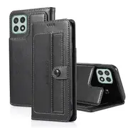 For Samsung Galaxy A22 5G Case SupRShield Luxury Wallet Leather Flip Magnetic Stand Case Cover (Black)