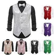 Vintage 1920s Vest Waistcoat Bow Tie The Great Gatsby Gentleman Groomsmen Slim Fit Men's Masquerade Wedding Wedding Guest Party / Evening Adults' Vest Bow Fall