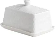 Maxwell & Williams White Basics Diamonds Butter Dish Gift Boxed