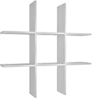 BRV Furniture White Decorative Wall Shelves | 5 Shelves and Easy to Assemble | Unique Design with Adequate Space | Made in Brazil | BX 21-06