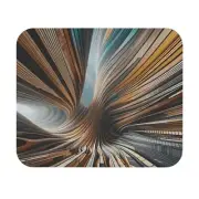 Mouse Pad (Rectangle) Complex Parametric Variegated Wood Strips Design 3