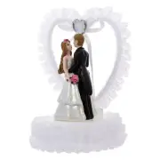 Bride Groom Doll Couple Cake Topper Engagement Wedding Centerpiece Decor Gift