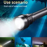 XHP70 LED Scuba Diving Flashlight Torch Underwater 80M Waterproof Light IPX68